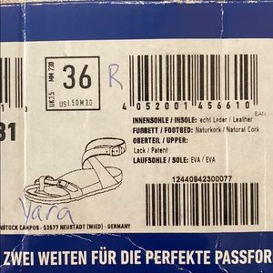 Sandals in original box